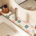 thumbnail image 2 of Yayeee Faucet Mat for Kitchen Sink 14.7" Diatomite Long Splash Guard Pad, Beige Abstract, 2 Pack, 2 of 7