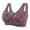 Purple, variant on 2 Pack Bras for Women Front Side Buckle Lace Edge Without Steel Ring Movement Seamless Gathering Adjustment Yoga Sleep Large Bras
