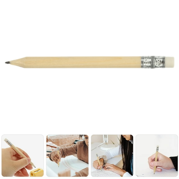 ROSENICE Writing Pencils Khaki Wood 100Pcs 3.9X0.3X0.3In