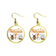 thumbnail image 1 of Símbolo nacional de los Países Bajos el patron de referencia Ear Dangle Golden Drop Earring Jewelry Mujer Unbranded M, 1 of 3