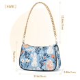 thumbnail image 3 of FORMRS Womens Shoulder Bag with Chain Strap Clutch Purse Cute Tote Handbag, Floral Easter Rabbits, 3 of 7
