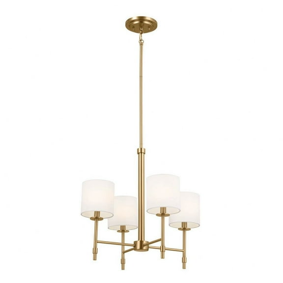 52504BNB Kichler Lighting Ali - 4 Light Chandelier In Traditional Style-19.5 Inches Tall and 20 Inches Wide-Brushed Natural Brass Finish