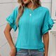 thumbnail image 5 of mfyjkho Tops Y Blusas Para Mujer, Blusa Holgada De Manga Corta Con Lentejuelas Y Cuello En V Para Mujer Tops De Gimnasio Para Mujer M, 5 of 8