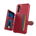 thumbnail image 3 of Tarise Galaxy A14 5G Wallet Case, RFID Blocking Card Holder Slot Kickstand Magnetic Button Closure Women Men Heavy Duty Shockproof Rugged Back Case Cover for Samsung Galaxy A14 5G 2023, Red, 3 of 7