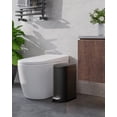 thumbnail image 2 of TEQIN Small Bathroom Trash Can With Lid Soft Close, Step Pedal, 10 Liter / 2.6 Gallon Stainless Steel Slim Garbage Can For Bedroom, Diaper Waste Basket With Removable Inner Bucket, 2 of 6