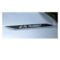 Chevy Silverado Matte Black 2.7L TURBO Hood Lettering Decals 2019-2026 Set of 2 GM Licensed