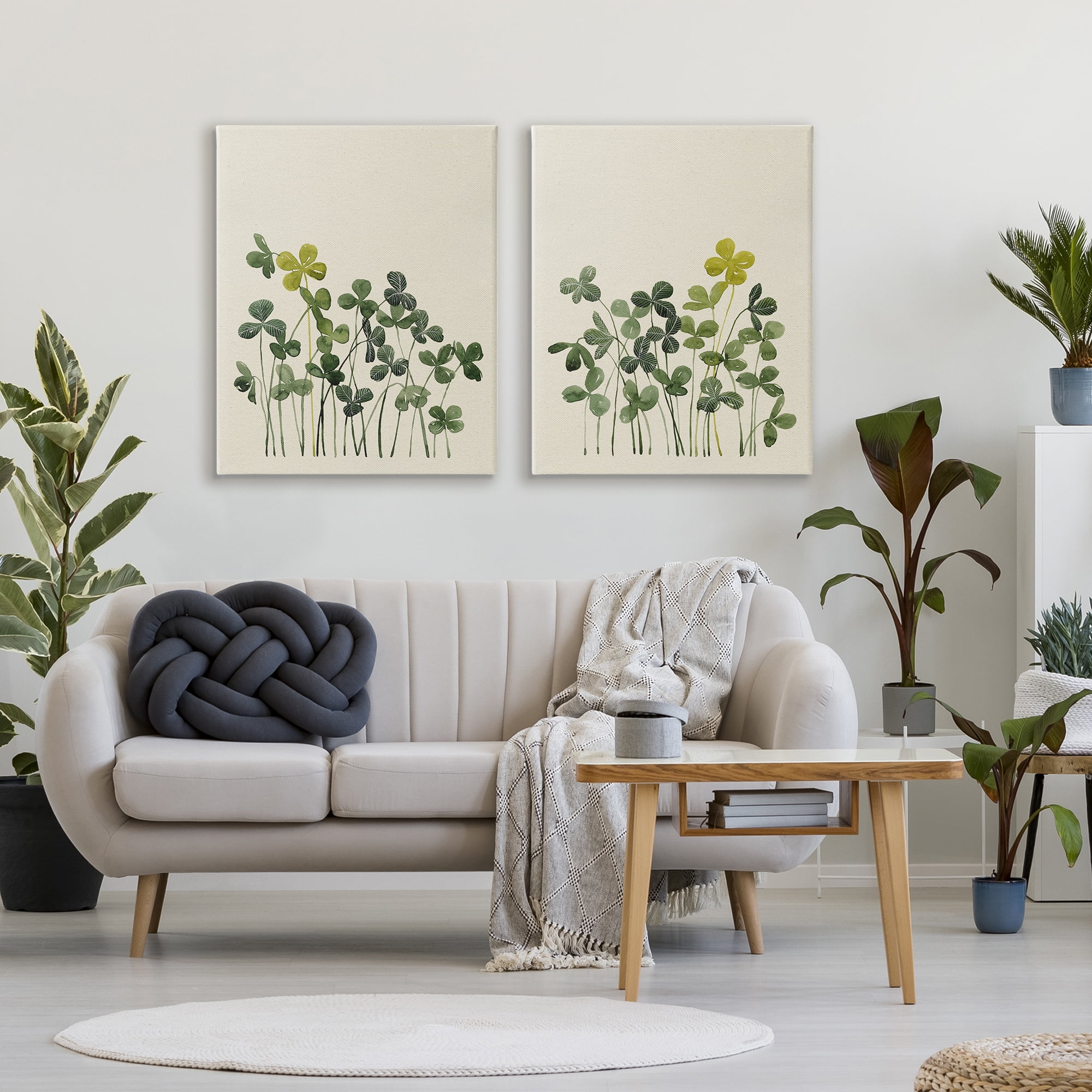 Minimal Hidden Gems 2 Piece Canvas Wall Art Set, design by Grace Popp