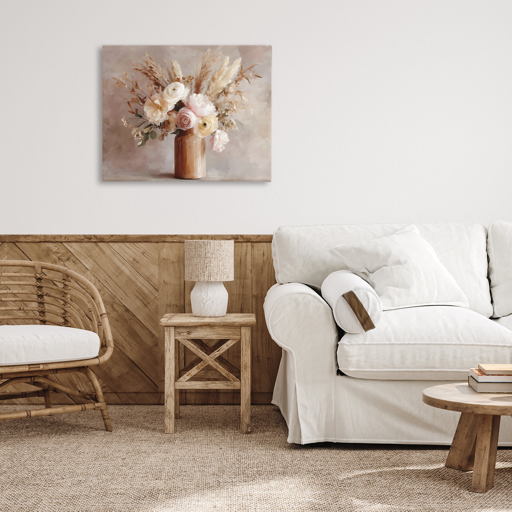 Stupell Industries Elegant Wheat Bouquet in Vase Canvas Wall Art, design by Franklyn Gregory