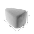 thumbnail image 2 of UIXE Rounded Triangle Ottoman Pebble Footstool Upholstered Coffee Side Tables for Living Room Bedroom Entryway, Green, 2 of 6