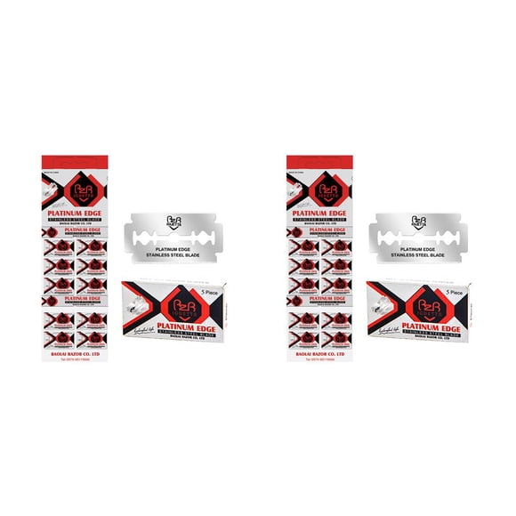 Vogacara Cuchillas de afeitar para hombres, cuchilla afilada de acero inoxidable de doble filo, depilación precisa y limpia, salón de Type1 NO1