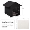 thumbnail image 6 of Cat House, POPO Waterproof Cat Bed with Removable Soft Cushion, Outdoor Kitty House 17 x13 x17 inches,Black, 6 of 7