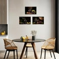 thumbnail image 2 of ZHONGYUTONG Kitchen Wall Art Set of 3 Red Wine Pictures Wall Decor Grape Wine Painting Restaurant Dining Room Bar Canvas Print Artwork Framed (11"x14"x3PCS), 2 of 6