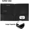 thumbnail image 2 of Tutuviw 6Pcs Black File Folders with Pockets and Business Card Slot Heavy Duty Plastic Folders Durable Folders with Pockets Office Filing Cabinet Folders Home, 2 of 7
