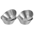 thumbnail image 1 of AURARMLET 4Pcs Metal Ramekins Sauce Cups Silver Condiment Holder For Kitchenware, 1 of 8
