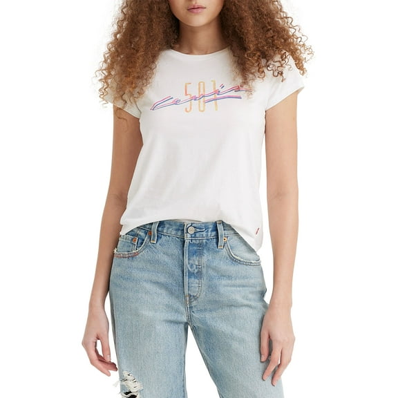 Women's Graphic Authentic Cotton Short-Sleeve T-Shirt California Bright White S