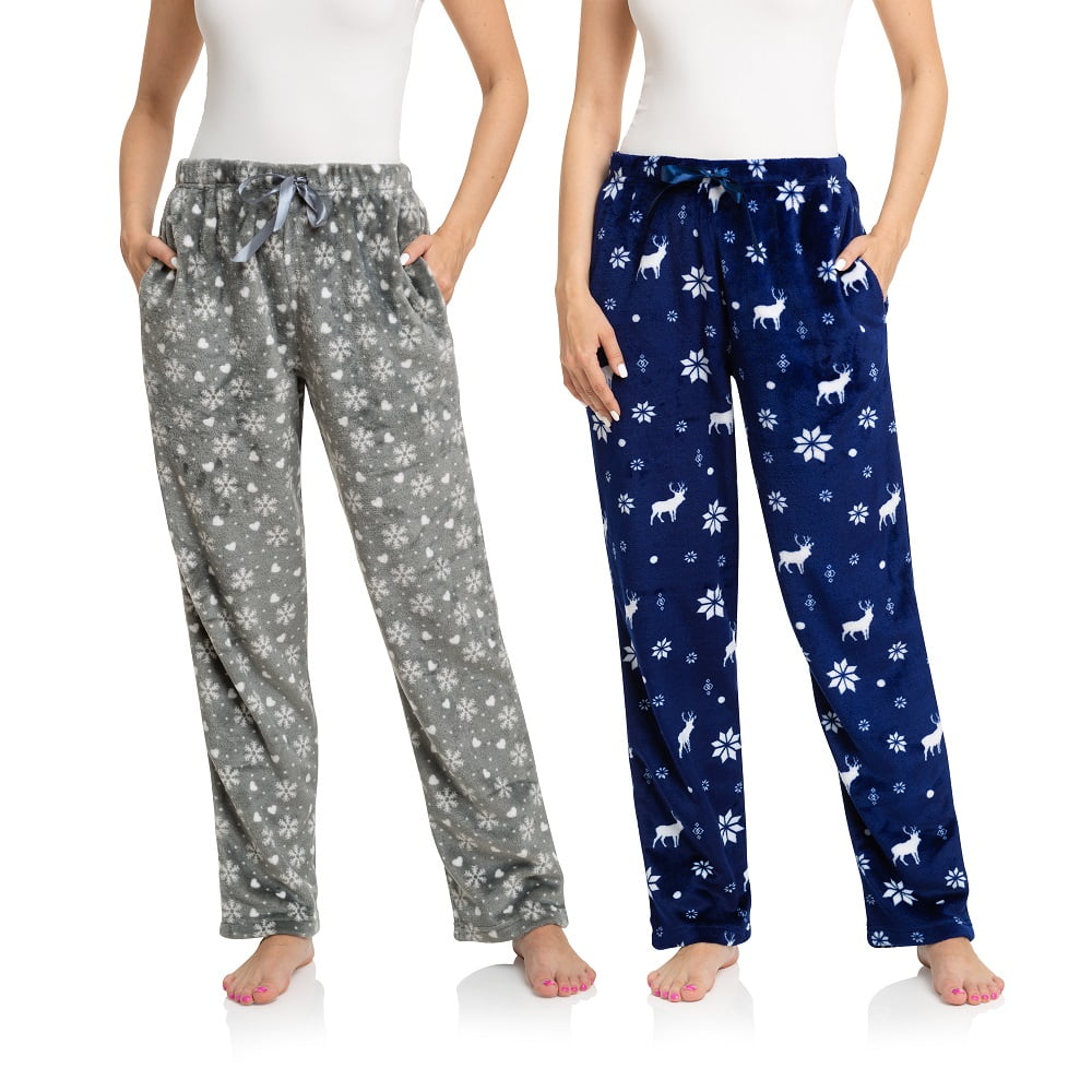 Christmas Pajamas for Women – Cute Fleece Pajama Pants - 2 Pack