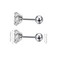 thumbnail image 4 of Qarigey 5 piezas pendientes auriculares cristal Stud regalos perno plateado accesorios de joyería encanto fiesta favores para mujeres niñas Ropa, zapatos y accesorios Miscelánea acero 0.8*6*7mm Qarigey AP009679-06B, 4 of 6
