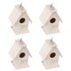 thumbnail image 2 of Casa De Pájaros De Madera, Jaula De Nidos Resistente A La Humedad 4 Uds Nidos De Pájaros, Para Pájaros Loros ANGGREK Bird Feeding House, 2 of 8
