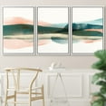 thumbnail image 2 of PixonSign Framed Wall Art Print Set Abstract Watercolor Green Hills Geometric Shapes Illustrations Modern Art Farmhouse/Country Scenic Fun for Living Room, Bedroom, Office - 24"x36"x3 White, 2 of 5