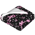 thumbnail image 4 of Bingfone Breast Cancer Awareness (2) Print Flannel Fleece Blanket Throw Blanket For Bed,Sofa,Couch,Travel,Camping(60"X50"), 4 of 9