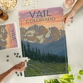 thumbnail image 2 of Lantern Press 1000 Piece Jigsaw Puzzle, Vail, Colorado, Bears and Spring Flowers, 2 of 5