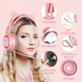 thumbnail image 3 of HQinX Gaming Headset with Cat Ears, 3.5mm Headphones with Surround Sound, RGB Backlight & Microphone,for PS4, Xbox, PC, Mobile Phone,Black, 3 of 9