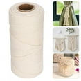 thumbnail image 3 of Fyydes Cotton Rope Cord,100m Cotton Rope Single Strand Cotton Macrame Yarn Cord for DIY Crafts Making, 3 of 11