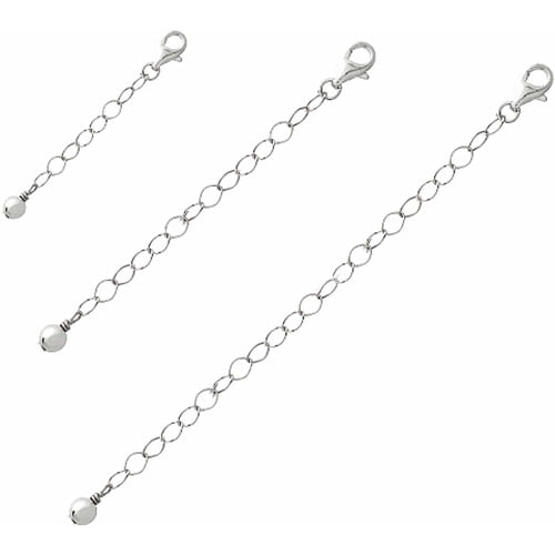 Sterling Silver necklace safety chain 1 inch long.. bracelet extender