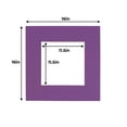 thumbnail image 3 of Dark Purple Acid Free 16x16 Picture Frame Mats with White Core Bevel Cut for 12x12 Pictures - Fits, 3 of 3