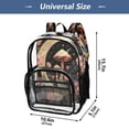 thumbnail image 4 of PVC Transparent Backpacks Clear Backpack for Travel and Outings Mushroom and Crescent Moon, 4 of 7