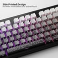 thumbnail image 4 of COSTOM Side Printed Shine Through PBT Keycaps, 135 Keys Double Shot Keycaps Set 60% 65% 75% 100% Layout, Cherry Profile, Gradient Black Topographic Custom Key Caps for MX Gateron Mechanical Keyboards, 4 of 8