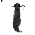 thumbnail image 5 of Peluca de cola de caballo china FurNest: marrón oscuro/claro, negro, marrón oscuro-negro, 45 cm, fibra resistente al calor, realista y fácil de peinar., 5 of 5