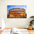 thumbnail image 3 of Elephant Stock The Famous Colosseum Wall Art - Horizontal Canvas Wall Art - Living Room Wall Decor - Places Canvas - Blue And Orange Decor - 12" x 8", 3 of 8