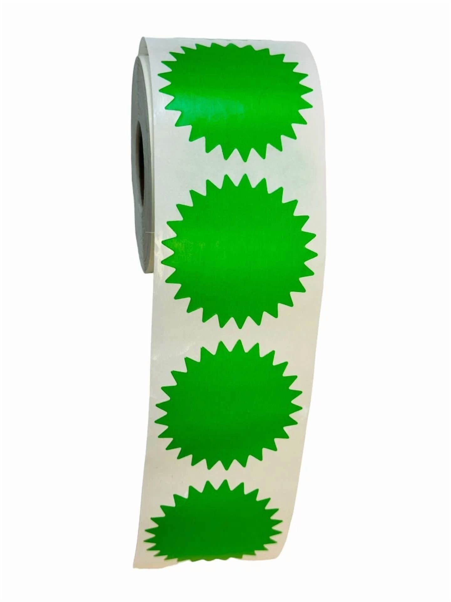 BUTTERFLY- 2” Starburst Thermal Direct Green Colored Labels Stickers One Roll Of 500