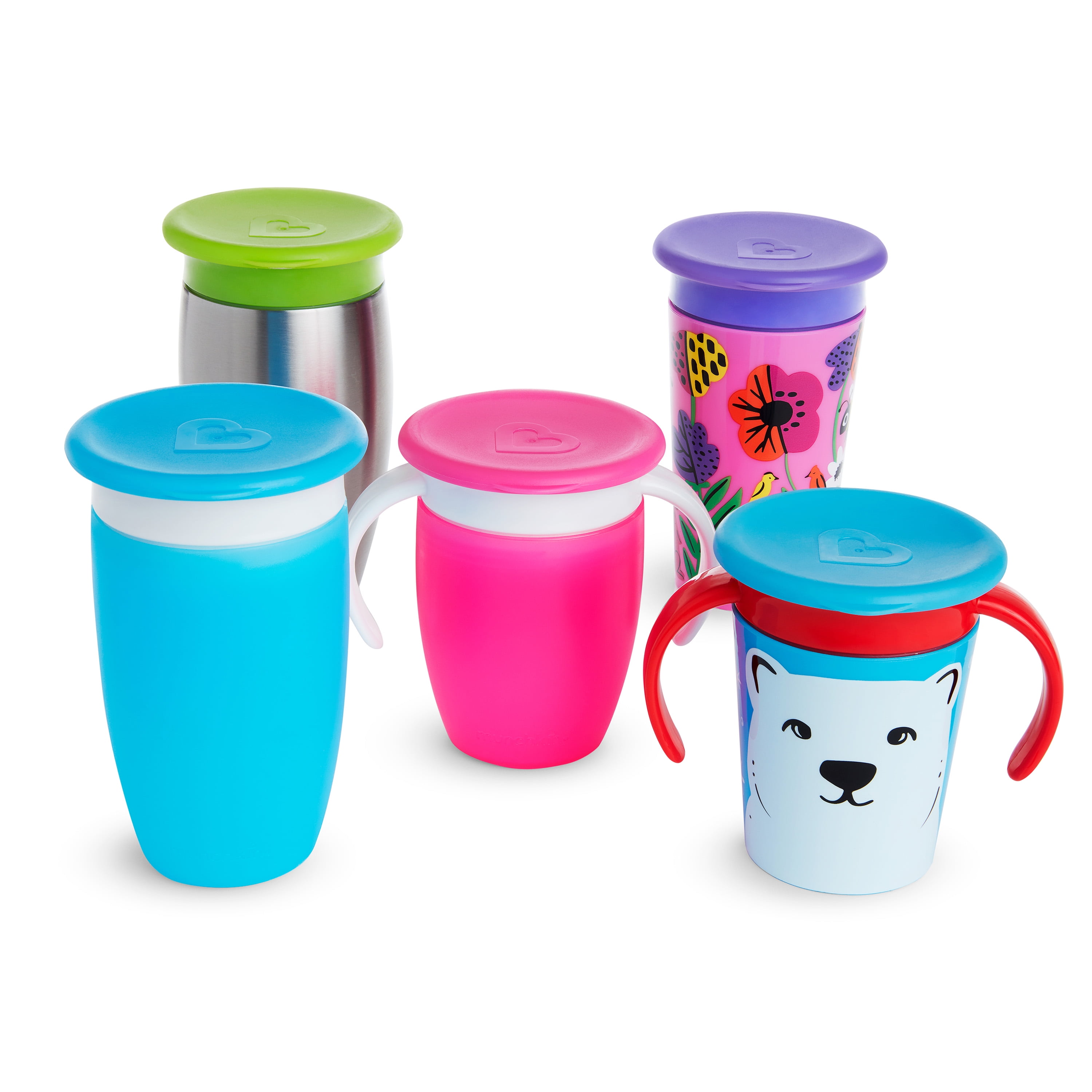 Munchkin Sippy and Straw Lids for Miracle 360 Cups 3 Piece Set