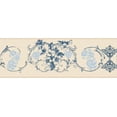 thumbnail image 5 of Dundee Deco's Peel and Stick Wallpaper Border - Damask Blue Vines Flowers Scrolls Wall Border Retro Design, 15 ft x 7 in, Self Adhesive, 5 of 6