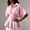 Pink, variant on Collared Blouses for Women Dressy Casual Pink Button French Chic Elbow-Length Tops Retro Vintage Striped Blouses & Tops Pink,S