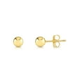 thumbnail image 3 of Tilo Jewelry 14K Yellow Gold Polished Ball Stud Post Earrings with Secure Push-backs | 4mm | Classic Everyday Earrings | Women, Men, Unisex, 3 of 11