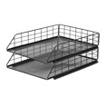 thumbnail image 3 of Organisateur de Bureau Empilable Support de Fichiers Porte-Documents pour 2 Niveaux, 3 of 9