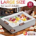 thumbnail image 2 of 10 Pcs Half Sheet Cake Boxes 19x14x4″ - Christmas Cake Boxes with Window Half Sheet Cake Box Rectangle Large Cake Box White Bakery Boxes Cardboard Cake Boxes - 1/2 Sheet Cake Boxes with Cake Boards, 2 of 8