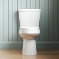 thumbnail image 2 of 2-Piece 0.8/1.28 GPF Dual flush Elongated ADA Seat Height Toilet in White Map Flush 1000 g, Quiet-Close Seat Included, 2 of 19