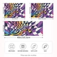 thumbnail image 2 of Yayeee Pillowcase Standard Size Set of 2 Satin Wrinkle Resistant Pillow Case, Purple Wavy Plaid, 2 of 7