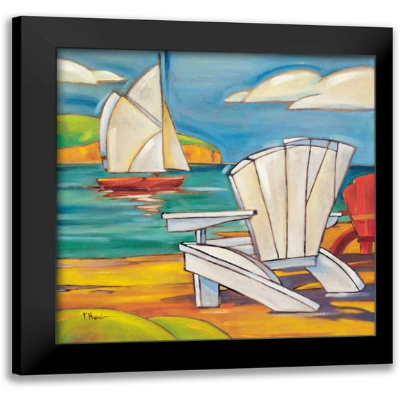 Brent, Paul 12x12 Black Modern Framed Museum Art Print Titled - Adirondack Chair