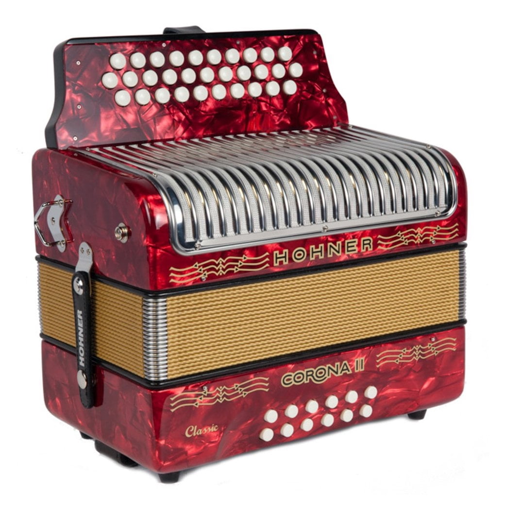Hohner 3523GR Corona II Classic Accordion (GCF Keys, Pearl Red)