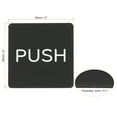 thumbnail image 2 of Unique Bargains Push Pull Porte Signe Acrylique Autocollant Carré Noir/blanc 4 Pack, 2 of 6