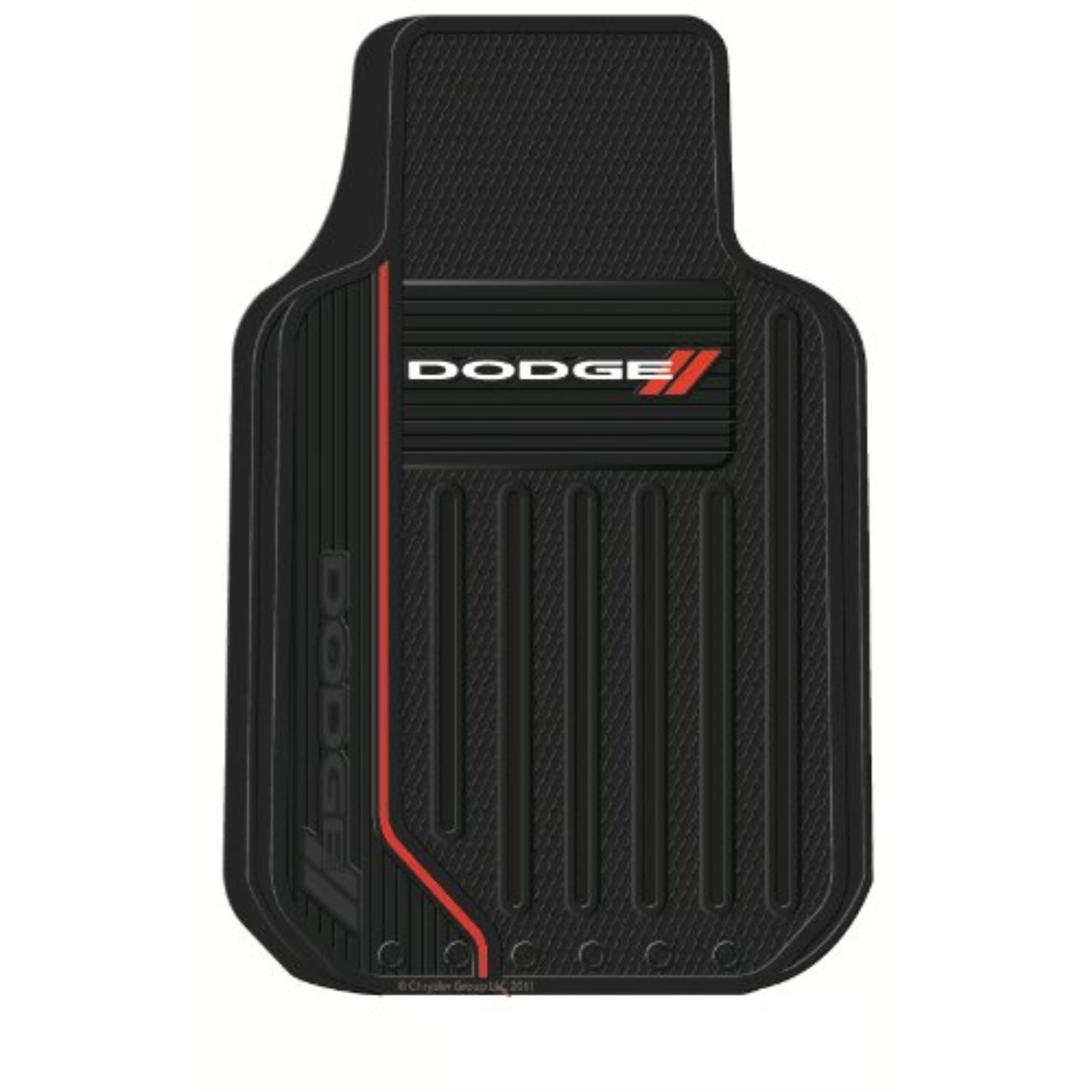 2 piece Front black Carpet Floor Mats Red logo Universal-fit for Dodge 