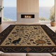 thumbnail image 2 of Design&I 2'x3' Washable Accent Rug Beige Black Autumn Elegance with Floral Accents Intricate Border Design Featuring Seasonal for Kitchen, Pet Station, Friendly & Non-Slip Built-In Grip, 2 of 7