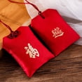 thumbnail image 4 of OUNONA 4 Pcs Sachet Chinois Rouge pour Colliers et Boucles d'Oreilles avec Design Brodé, 4 of 8