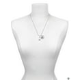 thumbnail image 3 of Delight Jewelry Silvertone 3-D White Ghost with Black Crystals Silvertone Script Initial Disc - P - Charm Necklace, 20"+3", 3 of 4