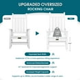 thumbnail image 4 of SERWALL Outdoor Rocking Chair, HDPE Patio Rocker for Lawn, Porch, White, 4 of 12